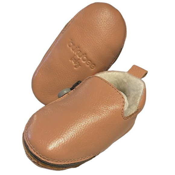 BUKUBEE BABY Cotton Candy Leather Bootie with Fur Lining Sz 1 (0-6 months) - Picture 9 of 14